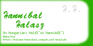 hannibal halasz business card